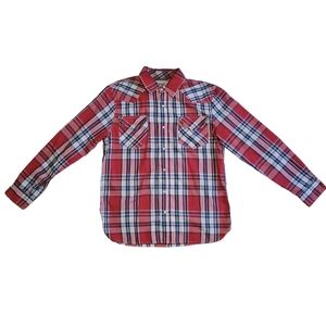 Levi's Two Brand Horse Pearl Snaps Relaxed Western Shirt Size L